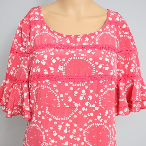 NEW Free People Bell Sleeve Boho Shift Dress Sz 6 - Picture 5 of 8